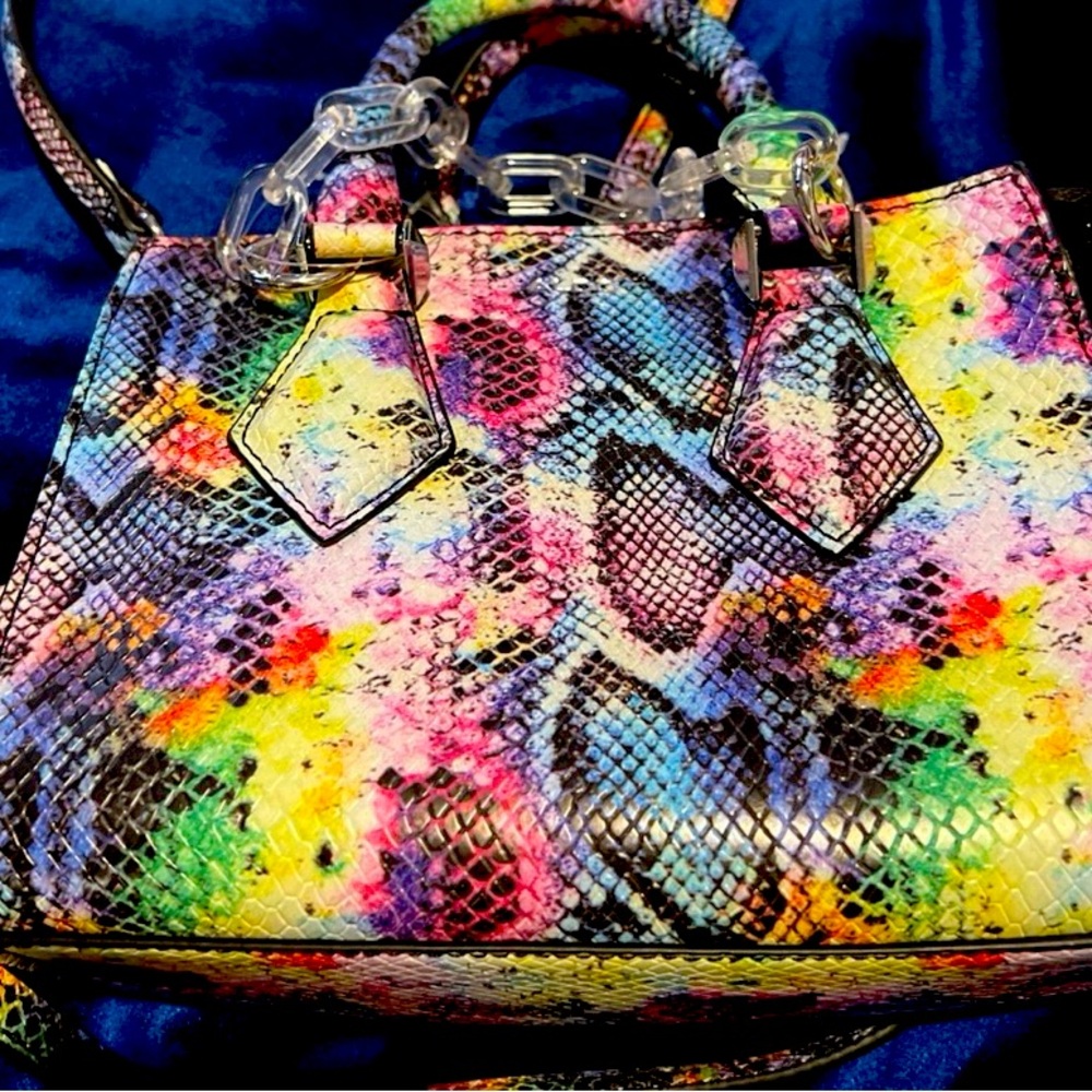 Multicolor Snakeskin Pattern Women's Bag